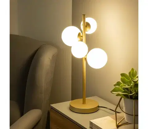 Lampy BRILAGI - LED Stolná lampa MILLA 4xG9/3W/230V zlatá/biela 8010-4GW