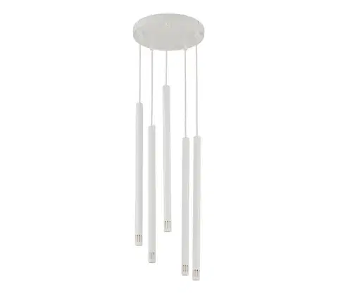 Svietidlá  Luster na lanku STALACTITE LASER 5xG9/3W/230V biela 33229