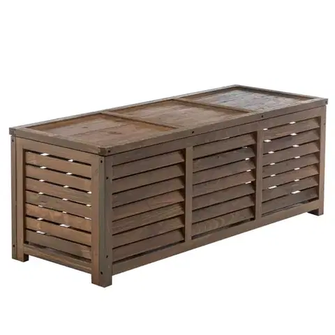 Záhradné úložné boxy KONDELA Ladam záhradný úložny box hnedá