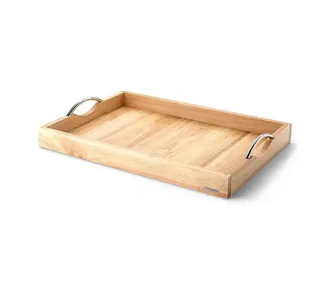 Podnosy Continenta C3011 - Podnos s kovovými úchytmi 53x36 cm gumovník C3011