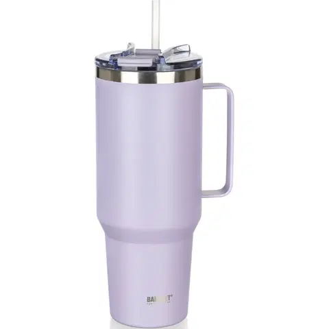 Termosky a termohrnčeky Banquet Termohrnček nehrdz. s uchom Twain 1200 ml, lila