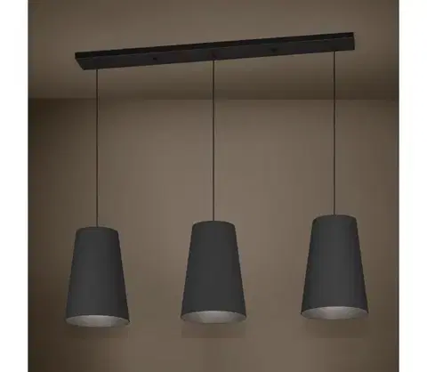 Svietidlá Eglo 390133 - Luster na lanku PETROSA 3xE27/40W/230V čierna 390133