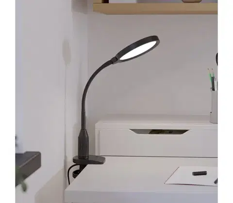 Lampy Eglo 902174 - LED stmievateľná lampa s klipom LAURO LED/5,5W/230V 2700/4000/6500K čierna 902174