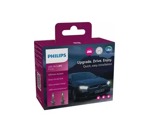 Žiarovky Philips SADA 2x LED Autožiarovka 11258 U2500 CX H1 P14,5s/13W/12V 6000K Phil-11258U2500CX