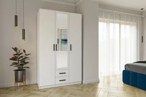 Šatníkové skrine EASY 3D2DR šatníková skriňa, biela