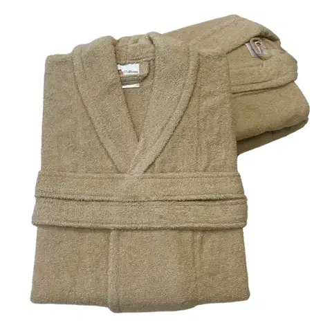 Pánske župany Froté deluxe unisex župan Béžový TiaHome - S/M
