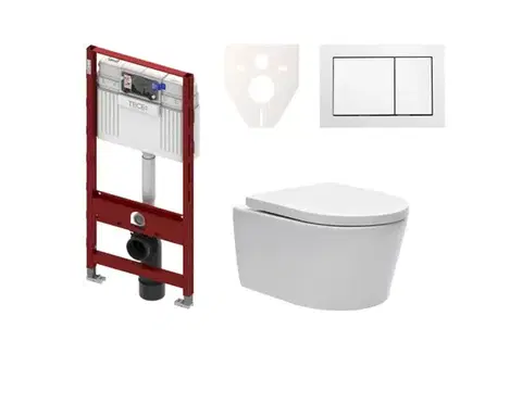 Záchody Cenovo zvýhodnený závesný WC set TECE do ľahkých stien / predstenová montáž + WC SAT Brevis SIKOTS3W1 SIKOTS3W1