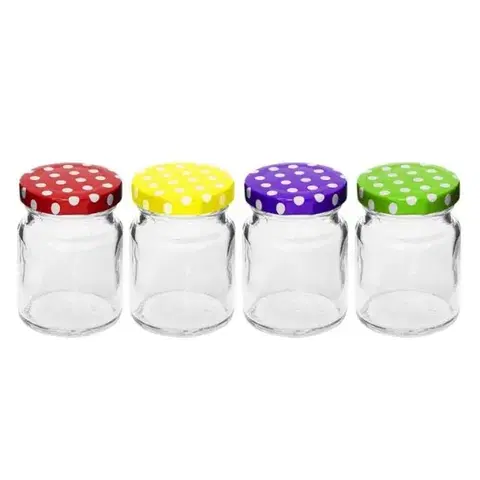 Zaváracie hrnce Kinekus Pohár zavárací TO48, 90ml číre sklo, viečko bodky, balenie 12ks
