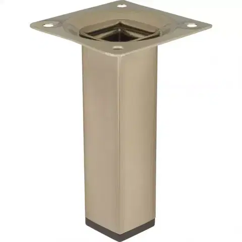 Nábytkové nohy a pätky Štvorcová nábytková noha 10 cm inox