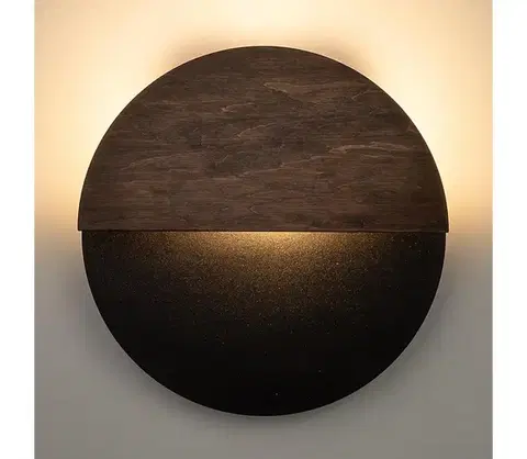Svietidlá  LED Nástenné svietidlo LUNA LED/7W/230V pr. 26 cm čierna/hnedá 40860