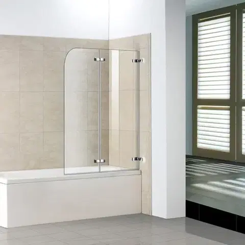Sprchové dvere H K - Vaňová zástena S2 CLEAR 120x140cm - dvojdielna sklopná, číre sklo SE-S2CLEAR120