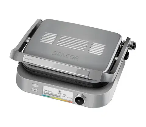 Predlžovacie káble Sencor kontaktný gril 2100W/230V matný chróm 41010152