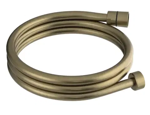 Kúpeľňové batérie SAPHO - POWERFLEX plastová sprchová hadica, 150cm, zlato mat FLEX150GO