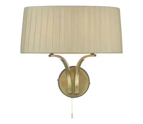 Svietidlá Där Lighting Där Lighting CRI0929 - Nástenné svietidlo CRISTIN 2xE14/40W/230V mosadz/taupe CRI0929