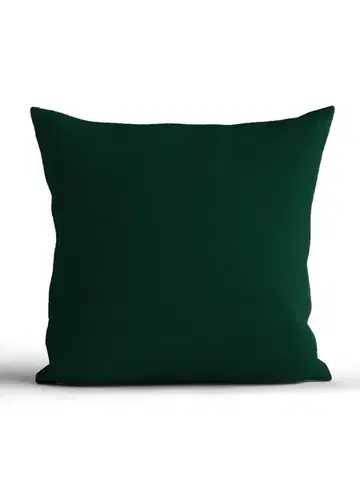 Dekoračné obliečky MKLozkoviny.sk Bavlnená obliečka na vankúš Renforcé 40 × 40 cm - Jasmine tmavozelená-  -