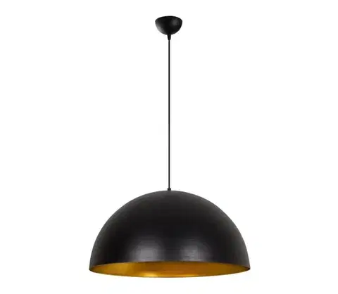 Svietidlá  Závesný luster na lane SIVANI 1xE27/40W/230V pr. 60 cm čierna/medená 892OPV1788