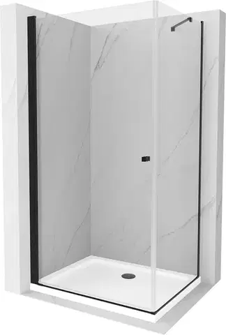 Vane MEXEN/S - Pretória sprchovací kút 70x100, transparent, čierna + sprchová vanička vrátane sifónu 852-070-100-70-00-4010B