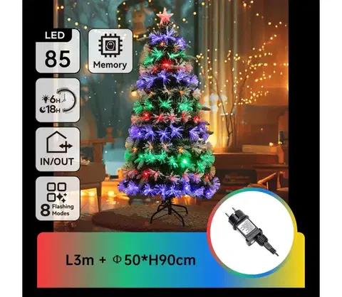 Vianočné dekorácie  B.V.  - LED RGBY Vonkajší vianočný stromček 85xLED/3,6W/230V/8 funkcií  90cm IP44 B10303Y2X