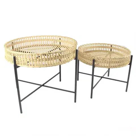 Konferenčné stolíky s úložným priestorom Konferenčný stolík BOHO BAMBOO 60