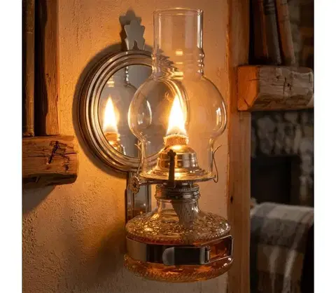 Lampy BRILAGI - Petrolejová lampa so zrkadlom MERLIN, lesklý chróm 8590828169239