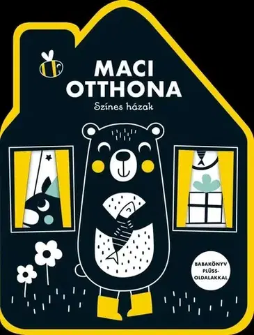 Leporelá, krabičky, puzzle knihy Színes házak - Maci otthona