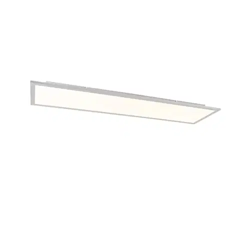 LED-Panely Oceľové stropné svietidlo 120 cm vrátane LED s diaľkovým ovládaním - Liv