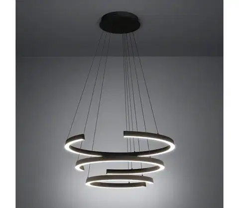 Svietidlá Eglo 390532 - LED stmievateľný luster na lanku LABONETE LED/50W/230V čierny + diaľkový ovládač 390532