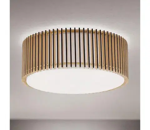 Svietidlá Orion - Stropné svietidlo TARTA 3xE27/40W/230V Ø 50 cm béžové DL 7-794/50 Holz/schwarz