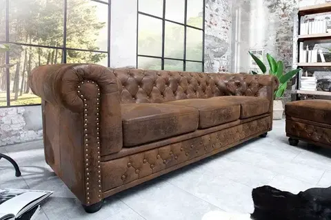 Pohovky a gauče Chesterfield pohovka 3-miestna MIDAS Dekorhome
