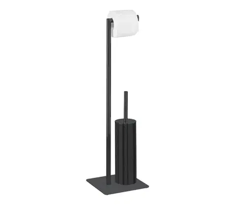 Svietidlá WENKO 71556800 - WC súprava RECCO 20x71,5 cm čierna 71556800