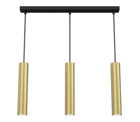 Svietidlá  Luster na lanku RAITO 3xGU10/8W/230V mosadz 115