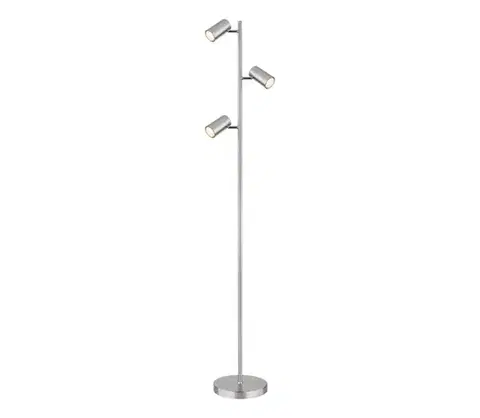 Lampy Globo 57910S - Stojacia lampa ROBBY 3xGU10/5W/230V matný chróm 57910S