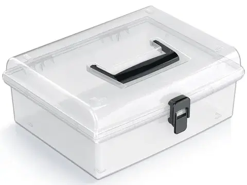Úložné boxy NABBI NUF3L plastový úložný box priehľadná / čierna