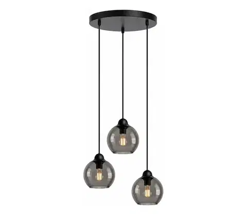 Svietidlá Keter Lighting Luster na lanku UNO 3xE27/60W/230V čierna 1320/22