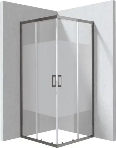 Sprchovacie kúty DEANTE - Funkia Evo štvorcový sprchovací kút, 90x90 cm – vzor pruh KYC_DE99P