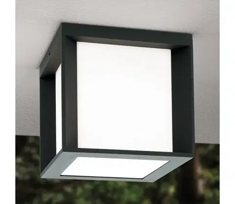 Záhradné lampy Orion - Vonkajšie svietidlo HENRY 1xE27/15W/230V 16x16 cm IP44 antracit AL 11-1208 anthrazit