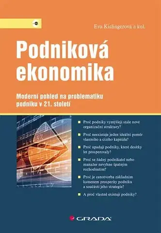 Ekonómia, Ekonomika Podniková ekonomika - Eva Kislingerová,Kolektív autorov