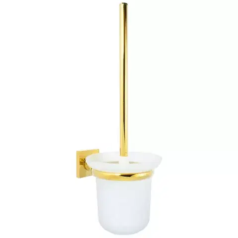 Kúpeľňové doplnky Kefa WC s úchytom Nero Gold CKG-7824 84
