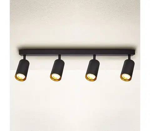 Svietidlá BRILAGI - Bodové svietidlo SELE 4xGU10/30W/230V čierna/zlatá WO-B7-OEM