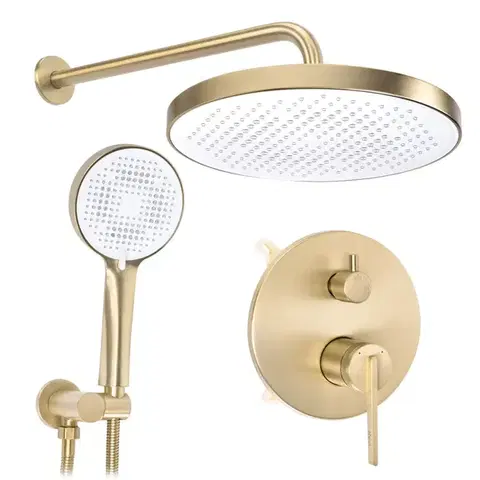 Sprchy a sprchové panely REA - Podomietková sprchová sada Grace Brush Gold + BOX REA-P4405