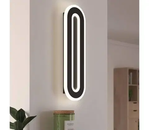 Svietidlá Eglo 901242 - LED Nástenné svietidlo MACCHIONI LED/12W/230V 4000K čierna 901242