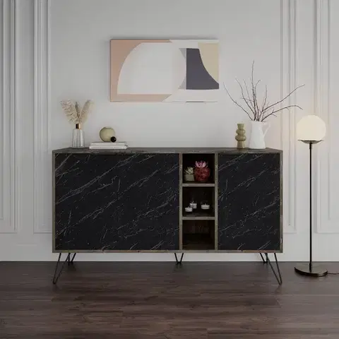 Komody Konzolový stolík Clara - Dark Brown, Bendir