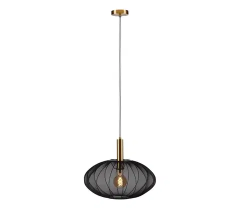 Svietidlá Lucide 03447/52/30 - Luster na lanku CORINA 1xE27/40W/230V pr. 50 cm čierna 03447/52/30