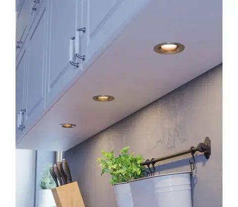 Svietidlá Eglo 902279 - sada 3× LED stmievateľných podhľadových svietidiel SALICETO, 4,8 W, 230 V, priemer 8,8 cm, chróm 902279