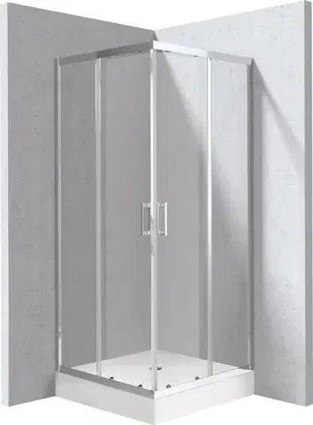 Sprchovacie kúty DEANTE - Funkia Evo štvorcový kút s vaničkou, 80x80 cm KYCZ0088P