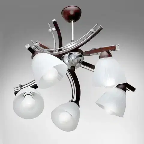 Lampy do obývačky Luster Rubik 2599 hnedý LW5
