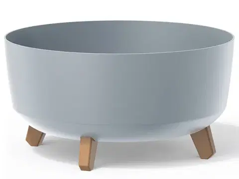 Kvetináče a truhlíky NABBI DGRL400L plastový kvetináč na nožičkách 37,9 cm svetlosivá