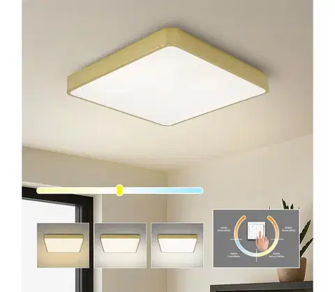 Svietidlá BRILAGI - LED stropné svietidlo POOL SQUARE LED/48W/230V 3000/4000/6000K 50x50 cm zlaté BRI664