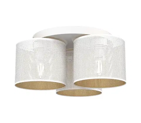 Svietidlá  Luster prisadený LOFT SHADE 3xE27/60W/230V biela/zlatá 5262