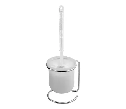 Svietidlá Aqualine - Stojacia WC štetka SIMPLE LINE biela/lesklý chróm GA1304